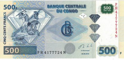 Rep du Congo 500 Frank 2013 UNC