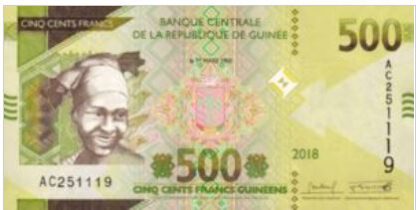 Rep Guinea 500 Frank 2015 UNC
