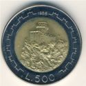 San Marino 500 Lire 1988 UNC