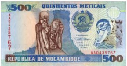 Mozambique 500 Meticais 1991 UNC