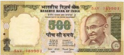 India 500 Rupees 2000 UNC