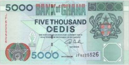 Ghana 5000 Cedis 2001 UNC