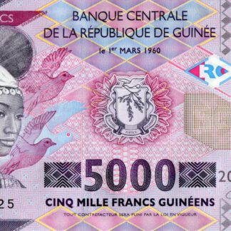 Rep Guinee 5000 Frank 2015 UNC