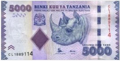 Tanzania 5000 Shilling 2015 UNC