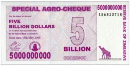 Zimbabwe 5000.000.000 Dollar 2008