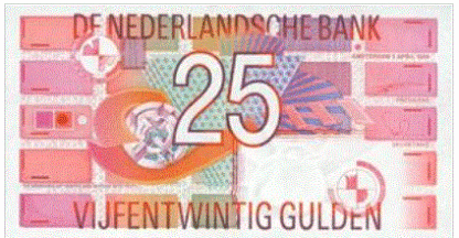 Nederland 25 Gulden 1989 UNC