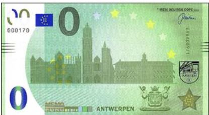 O Euro bankbiljet 2018 UNC Belgie