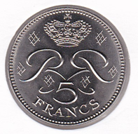 Monaco 5 Frank 1974 UNC
