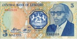 Lesotho 5 Maloti 1989 UNC