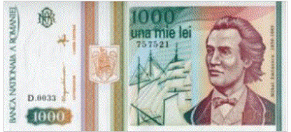 Roemenie 1000 Lei 1993 UNC
