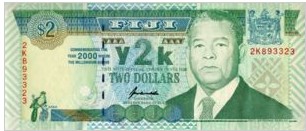 Fiji 2 Dollar 2000 UNC
