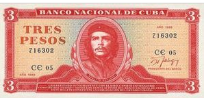 Cuba 3 Peso 1989 UNC