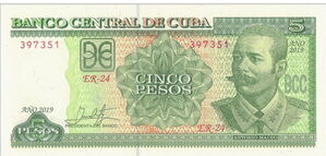 Cuba 5 Peso 2019 UNC