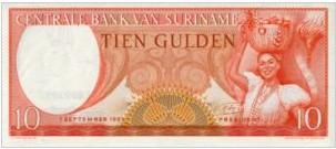 Suriname 10 Gulden 1963 UNC