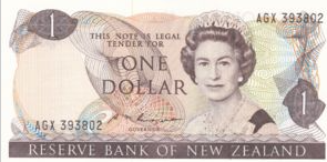 New Zeeland 1 Dollar 1985 UNC