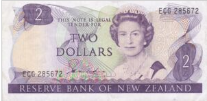 New Zeeland 2 Dollar 1981 UNC