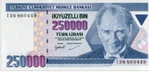 Turkije 250,000 Lira 1998 UNC