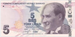 Turkije 5 Lira 2022 UNC