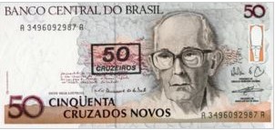 Brazil 50 Cruzados 1990 UNC