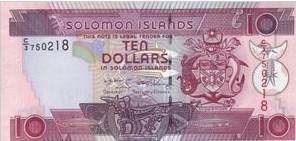 Solomon Island 10 Dollar 2009 UNC