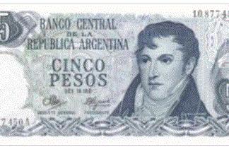 Argentina 5 Pesos 1971/73 UNC