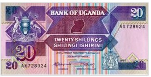 Uganda 20 Shilling 1987 UNC