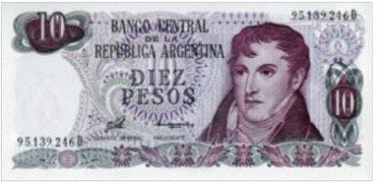 Argentina 10 Pesos 1976 UNC