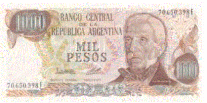 Argentina 1000 Pesos 1976/83
