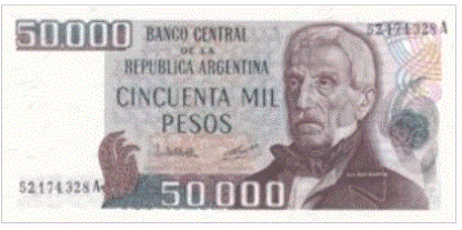 Argentina 50.000 Pesos 1979/83 UNC