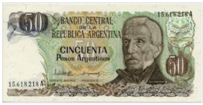 Argentina 50 Pesos 1983/85 UNC