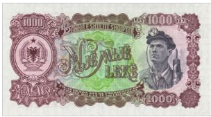 Albanië 1000 Leka 1957 UNC
