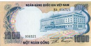 Zuid Vietnam 1000 Dong 1972 UNC