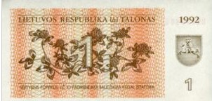 Litouwen 1 Talovas 1992 UNC
