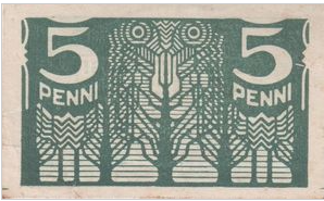 Estland 5 Penni 1919 UNC