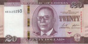 Liberia 20 Dollar 2022 UNC