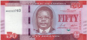 Liberia 50 Dollar 2022 UNC
