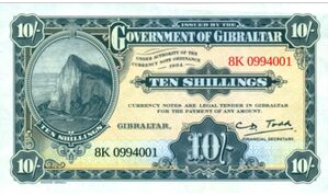 Gibraltar 10 Shilling 2018 UNC