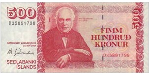 IJsland 500 Kronen 2009 UNC