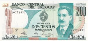 Uruguay 200 Nuevos Peso 1986 UNC