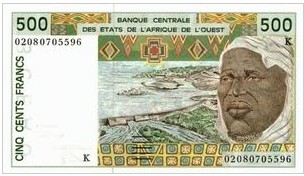 West Afrika staats 500 Frank UNC