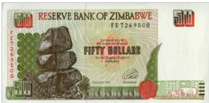 Zimbabwe 50 Dollar 1994 UNC