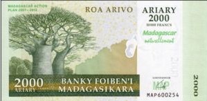 Madagaskar 2000 Ariary 2007 UNC