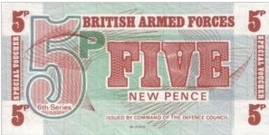 Engeland Armed forces 5 Pence 1972 UNC