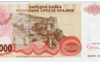 Kroatie [Serbian rep Krajina] 50000 Dinara 1993 UNC