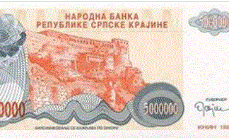Kroatie [Serbian rep Krajina] 500000 Dinara 1993 UNC
