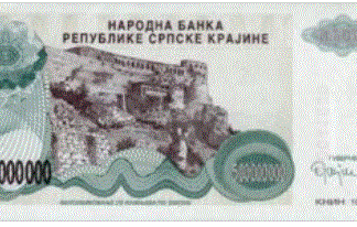 Kroatie [Serbian rep Krajina] 5000.000.000 Dinara 1993 UNC