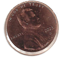 Amerika 1 cent 2023 D UNC