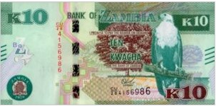 Zambia 10 Kwacha 2020 UNC