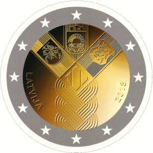 Letland 2 Euro Speciaal 2018 UNC