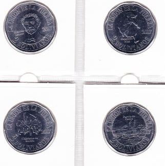 Bolivia set van 4 munten 2017 UNC